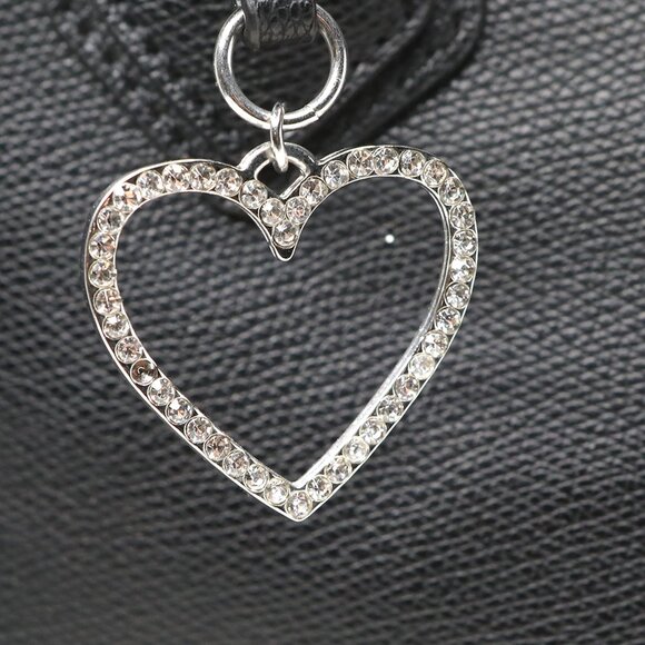 Guess Cassia Black Faux Leather Satchel Shoulder Bag Purse - Picture 10 of 12